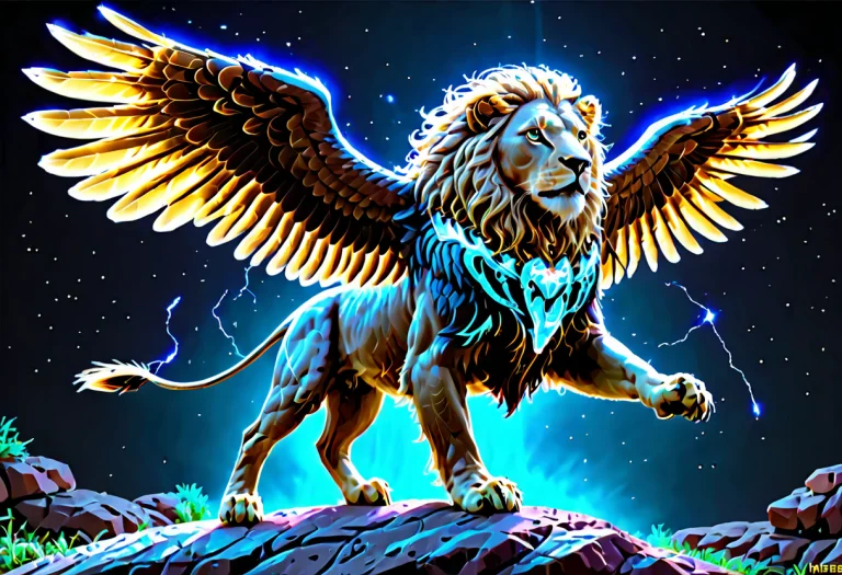 Lion With Eagle Wings, Meme, Masterpiece1.3 Best Quality1.2...