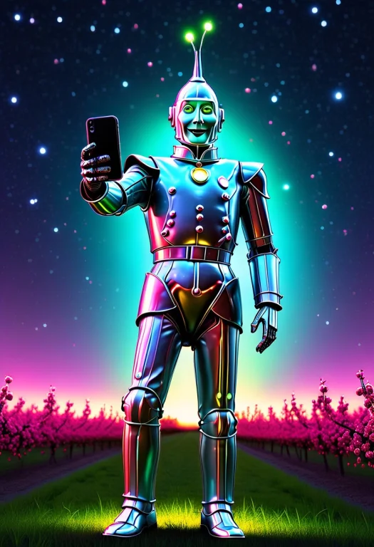 The Tin Man Takes A Silly Selfie And Then Looks At The Viewe...