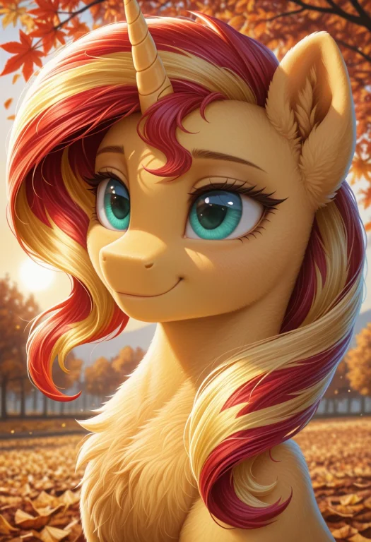 Sunset Shimmer From My Little Pony, Unicorn Upper-body Portr...