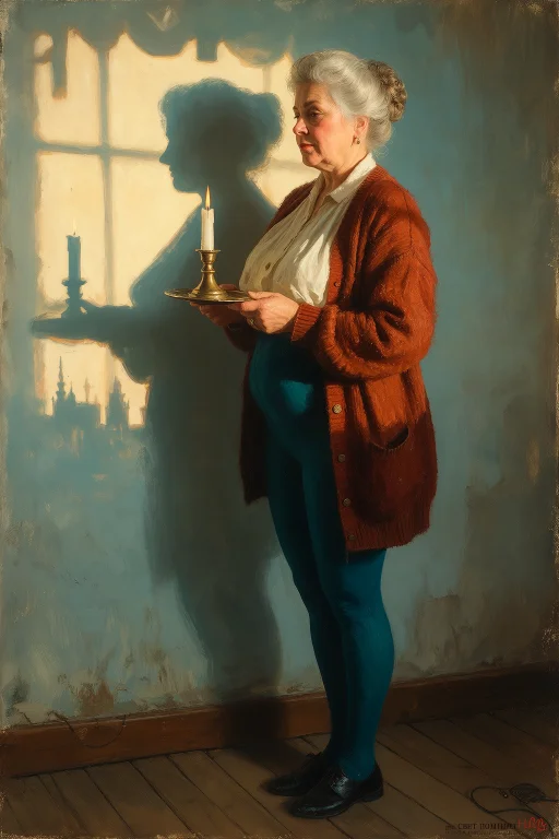 Harry Anderson Style, Full-body Conceptual Editorial Illustr...