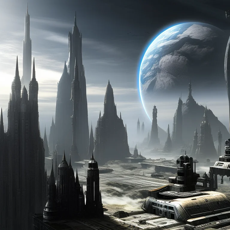 Gothic Cityscape On A Davespacefour-768