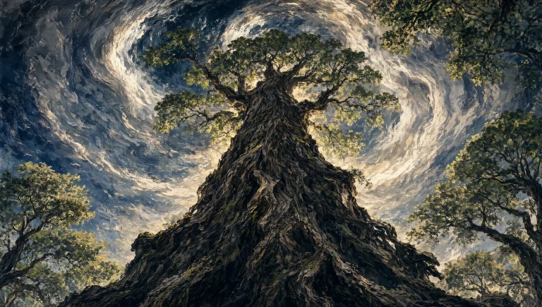 A Striking, Dynamic Worms-eye View Portrait Of A Colossal, A...