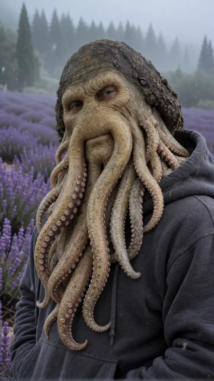 Dvyjns Humanoid Sea Creature, Chest-up, Eye-level, Standing...