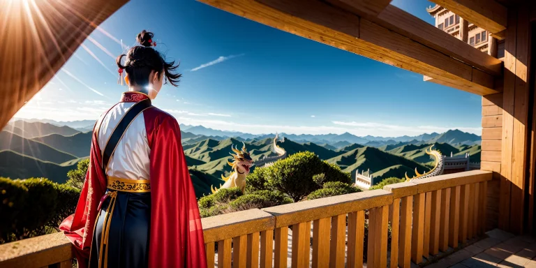 Hanfu, China Dress, Man,china Building, Sunlight,great,night...