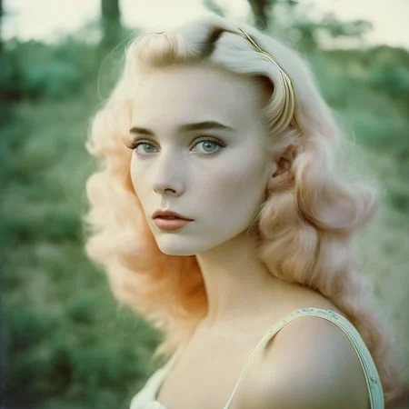 Mdj Style, Perfect Retro Photo Of A Beautiful Girl In Mdj St...