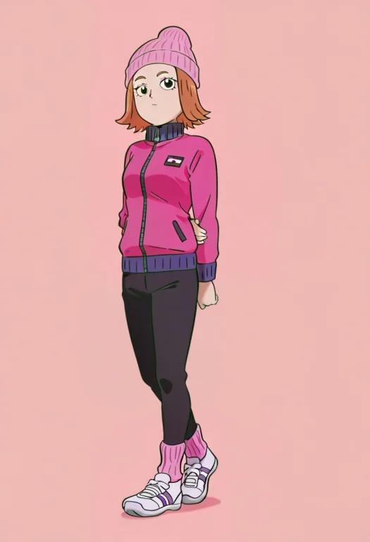 1girl, Solo, Reikurosaki100, Pink Tall Beanie, Short Light O...