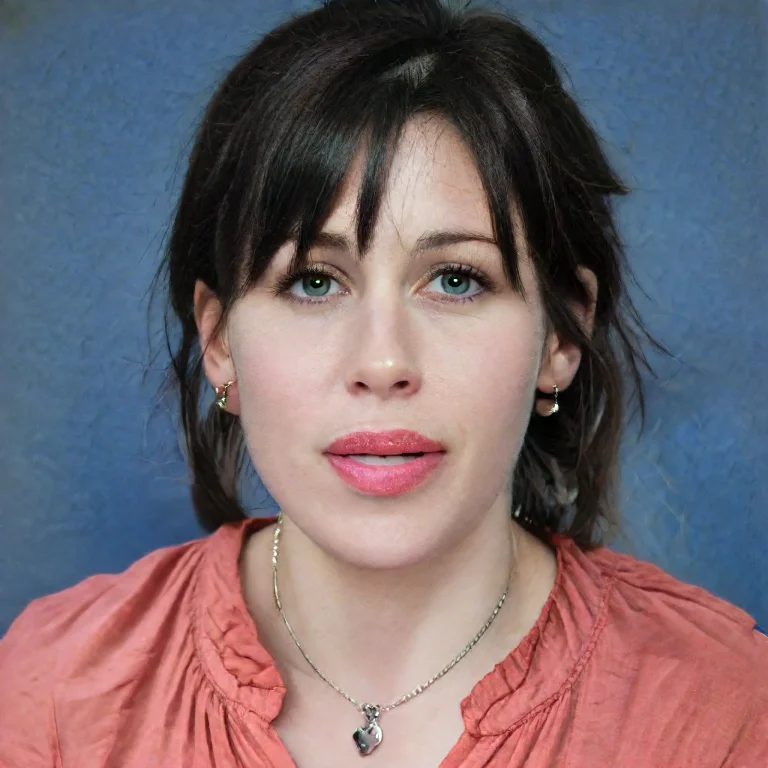 A Close-up Photograph Of A Woman With Fair Skin And Green Ey...