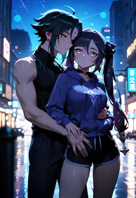1boy And 1girl, Couple, 1boy Xiao, 1girl Monagenshin Impact...