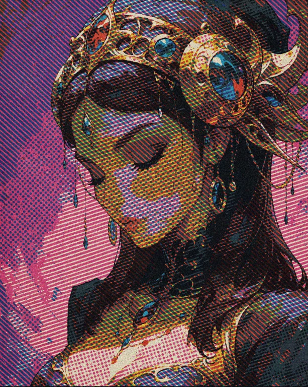 In The Style Of J Scott Campbell. Paint An Ornate Feminine H...