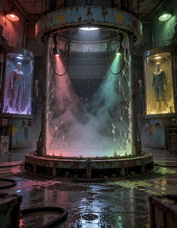 Abandoned Toy F4ct0ry, Symmetrical Circular Paint Chamber, S...