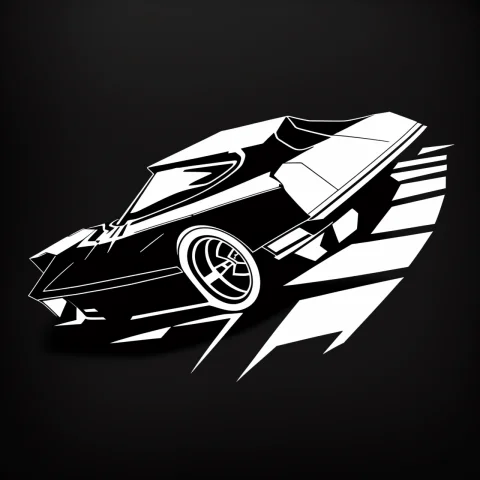 A Symbol Of A Car On A Black Background1.2 As T-shirt Logo I... — Stable Diffusion AI Prompt: a symbol of a car (on a black background:1.2) as t-shirt logo in the style of 