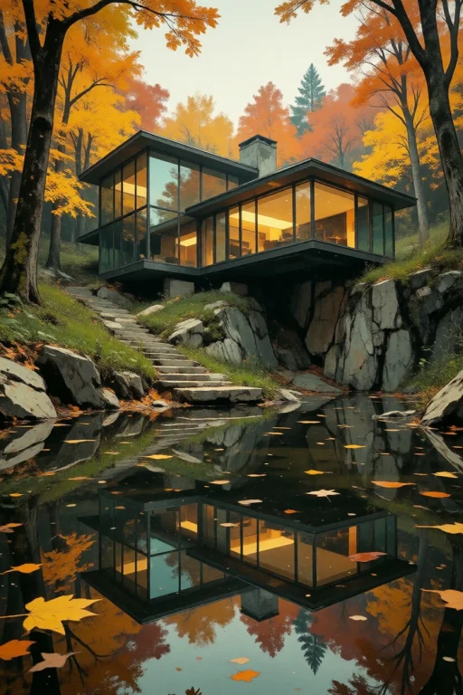 Nature, Photorealistic Architectural Photography Of A Modern...