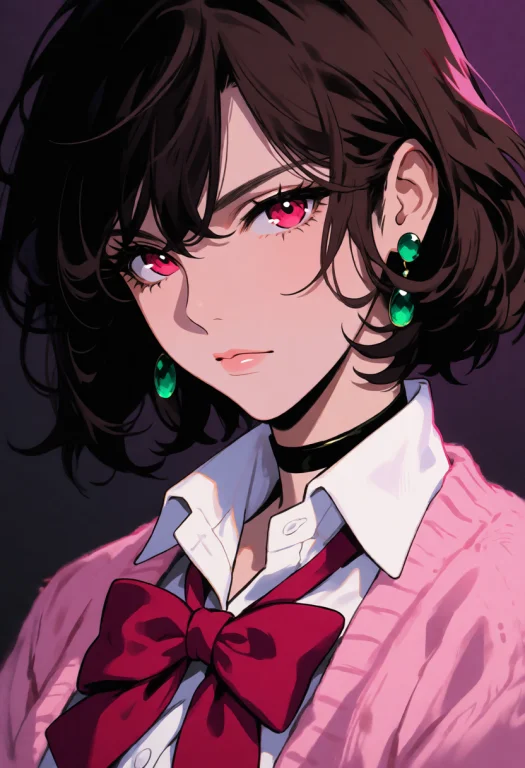 Darksynthstyle, The Image Depicts A Striking Anime-style You...