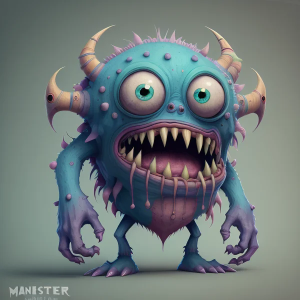 Fantz Cartoon Monster Design, Ultra Detailed, Random Colors,...