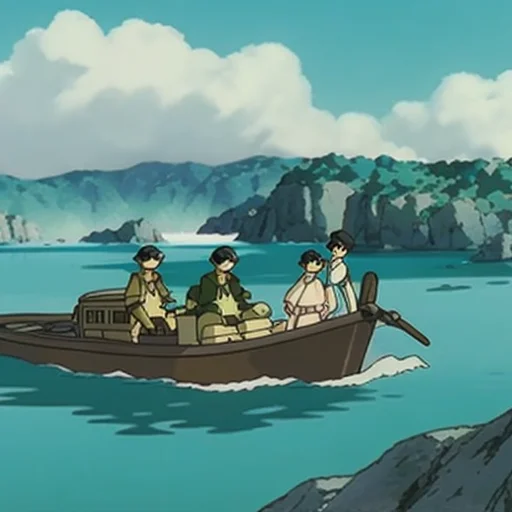 A Couple Holding Hands In Studioghiblianimestyle Style