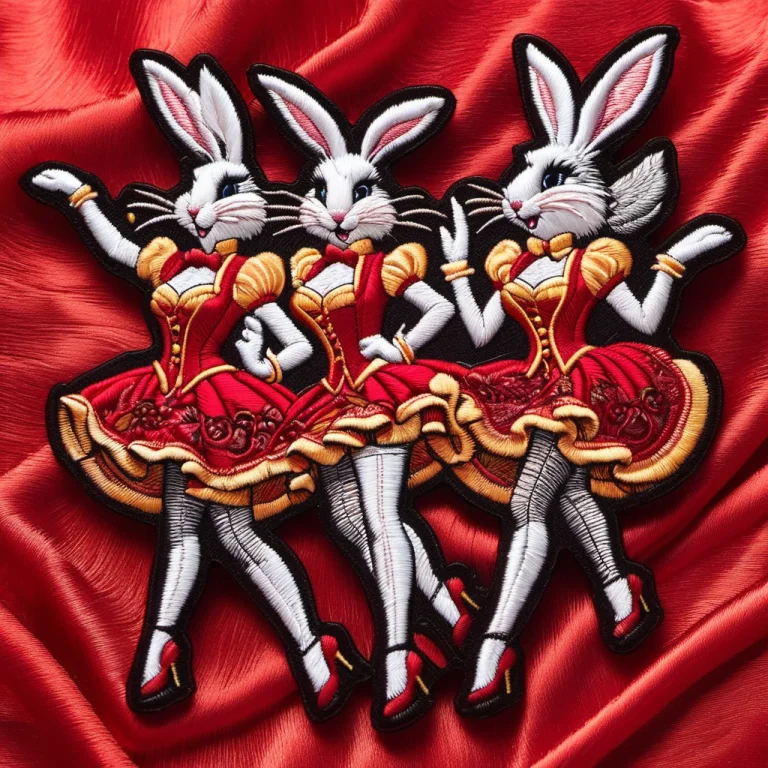 Wolve In The Middle Dances With Two Slim Attractive Cancan D...
