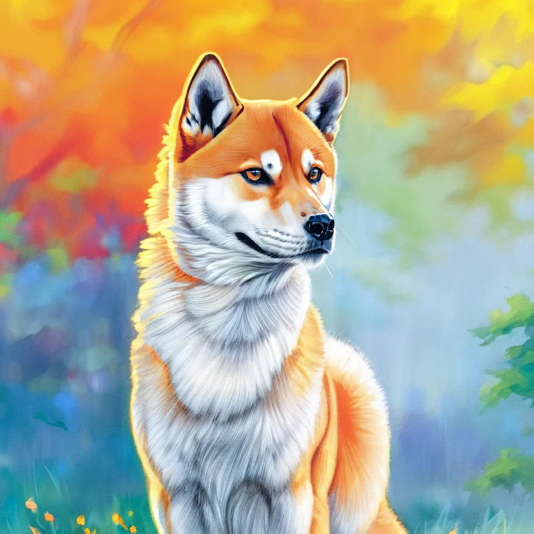 A Shiba Inu Sitting In A Park In Kiyoto Scg768-bliss