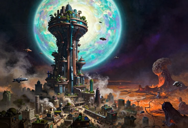 Panoramic Ultra-wide Aaa Video Game Concept Art For A Futuri...