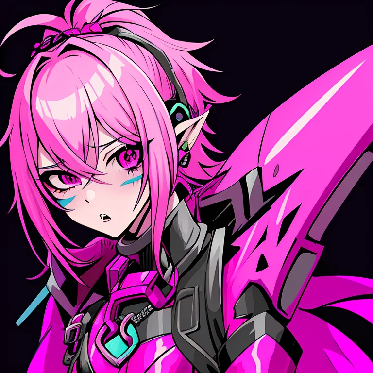 Portrait Of Bubblegum Cyberpunk Gobgirlz Is A Bitch, She Wil...