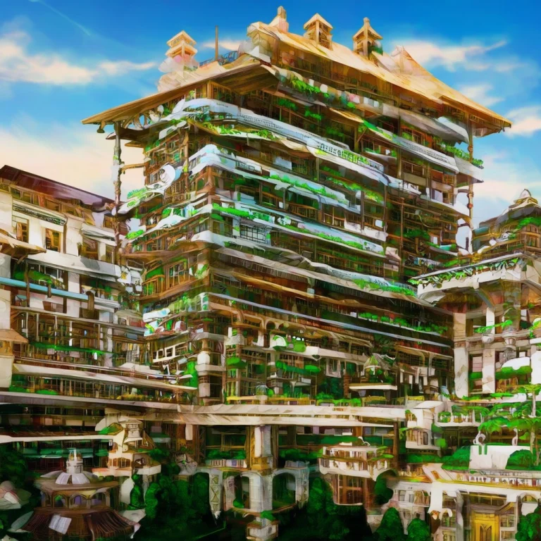 Solarpunk Apartment Building.