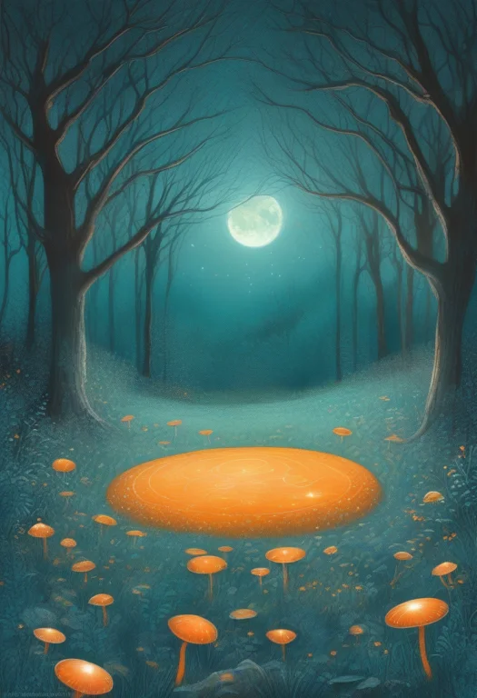 Masterpiece, Best Quality, A Fairy Ring Shimmering In A Moon...
