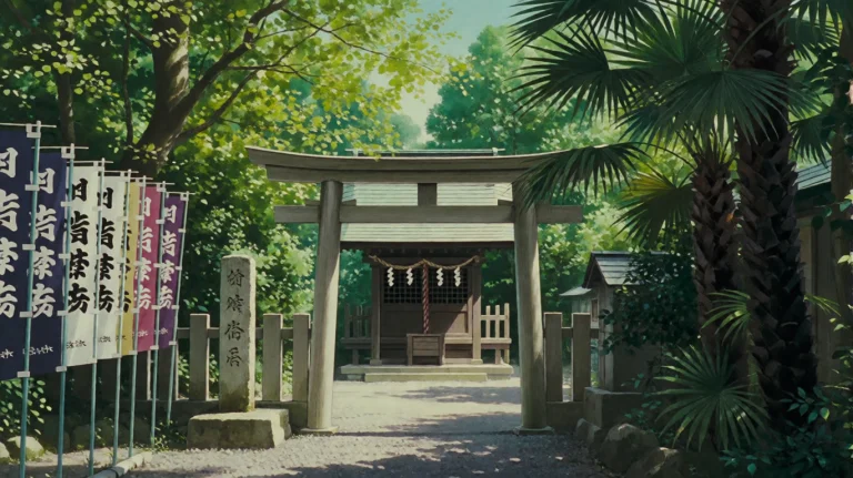 Pmpk1994, A Serene, Sun-dappled Shrine Entrance Framed By A...
