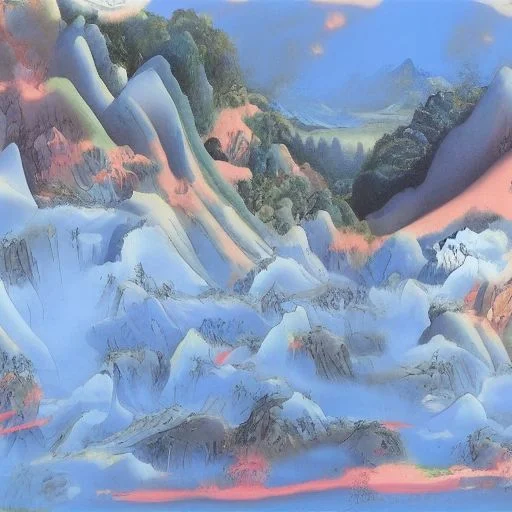 Green-blue-shanshui Volcano