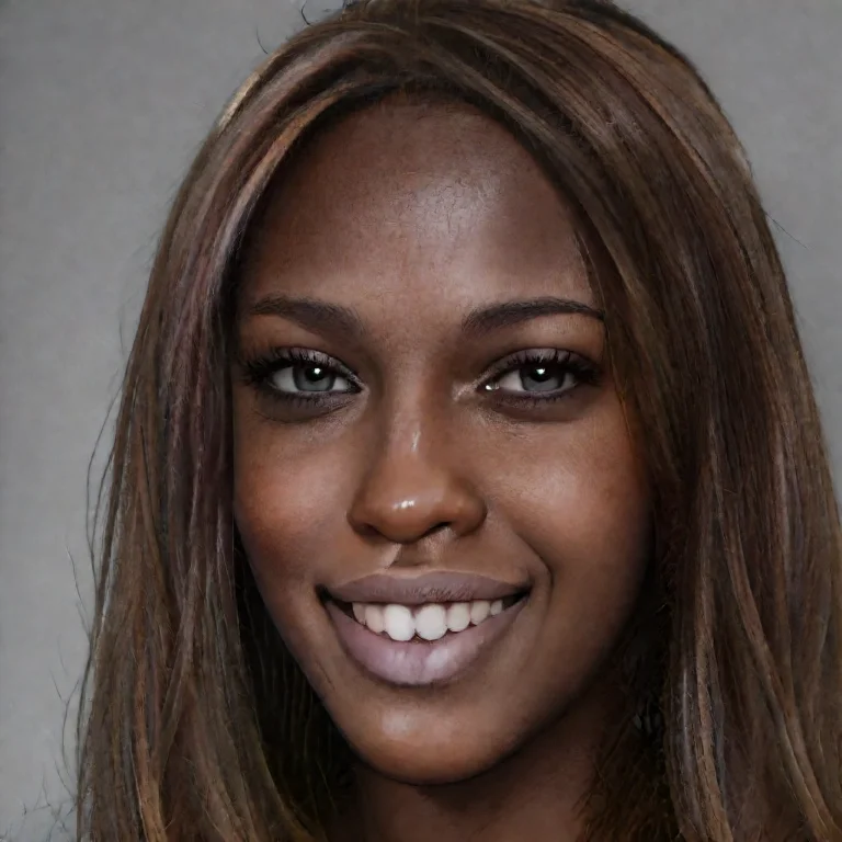 A 34 View, Photorealistic Portrait Of A Happy Stunning Woman...