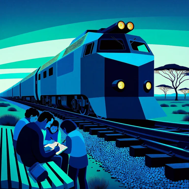 Lorazptagk2e101 An Armoured Futuristic Train On A Railway. A...