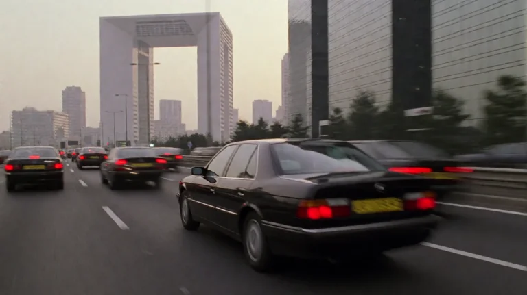 Rnn1998, A Dark Sedan Is Captured In Motion, Driving On A Mu...