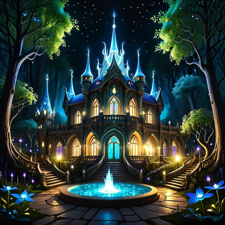Masterpiece, Best Quality, Fairy Glowing Elven Palace Shinin...