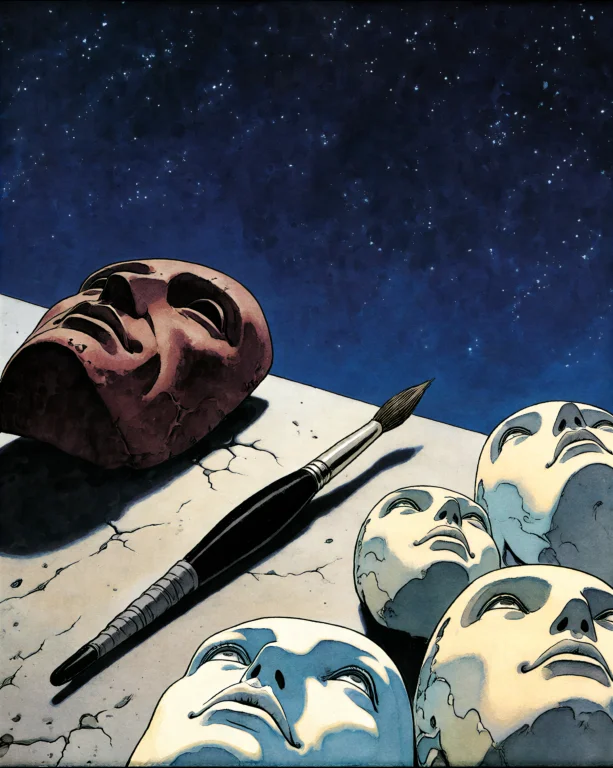 M4n4r4 European Comic Book Masterpiece Ink And Watercolor Fr...