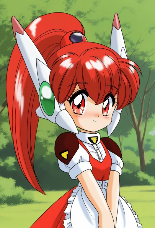 Safe, 1girl, Renkapappara, Red Hair, Long Hair, Ponytail, Re...
