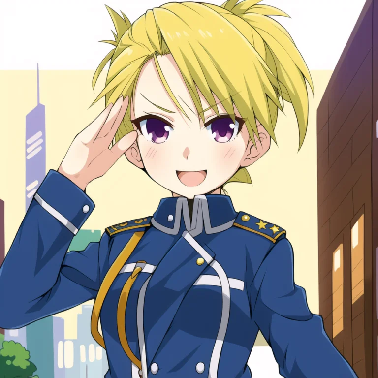 A Cute Little Girl1.0, Riza Hawkeye, Standing, Military Unif...