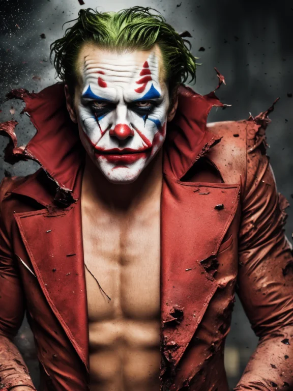 Dark And Gloomy Full Body Action 8k Photo, Joker, Wearing Ta...