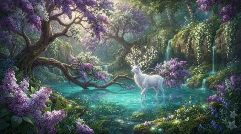 A Lovely, Semi-realistic Fantasy Scene Of A Hidden Woodland...