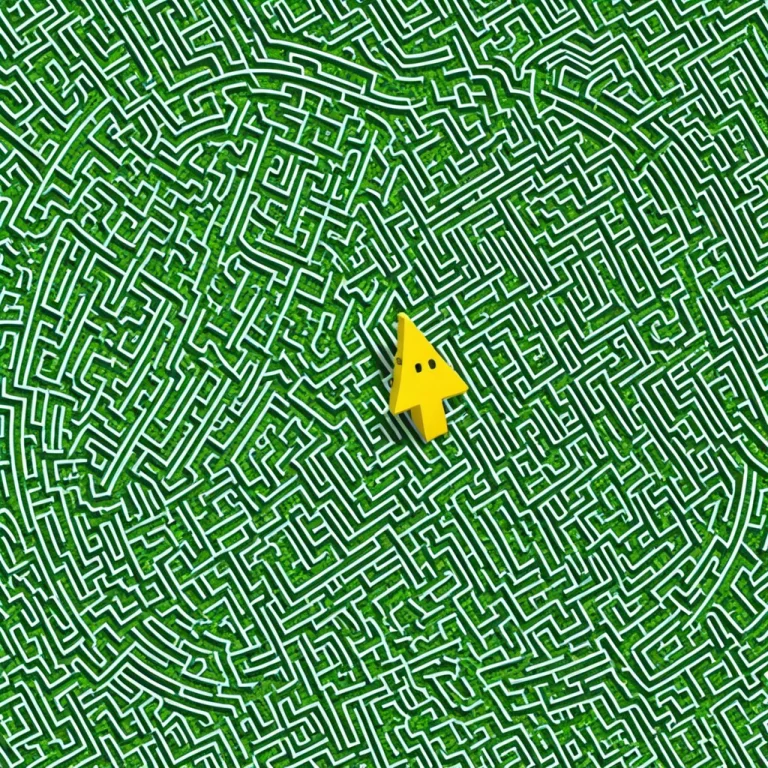 Generate An Image In A Realistic Style. The Maze Is A Miniat...