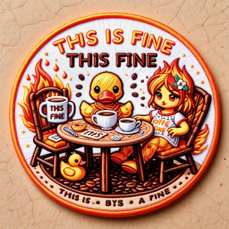 Embroidery Patch, Rubber Duck Figure Made Of Threads, Body M...