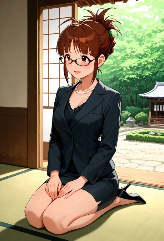 Masterpiece, 1girl, Idolmaster, Akizuki Ritsuko, Black Blous...