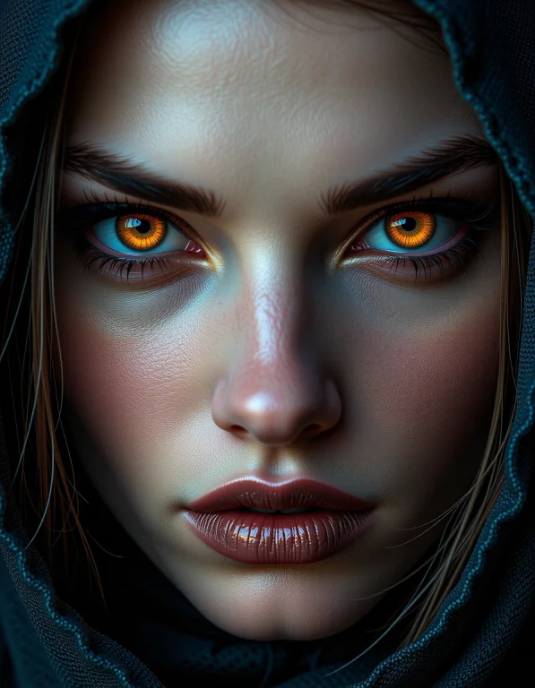 The Face Is The Focal Point. The Skin Tone Is Fair, With Sof...