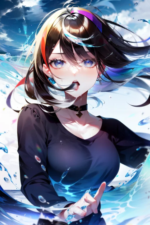 Lorawatervfx0.8 Masterpiece, Best Quality, Dynamic Pose0.5,...