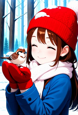 1girl, Brown Hair, Long Hair, Closed Eyes, Nose, Closed Mout... — Stable Diffusion AI Prompt: 1girl, brown hair, long hair, closed eyes, nose, closed mouth, smile, happy, eye...