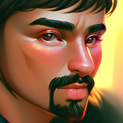 A Beared Man Closeup