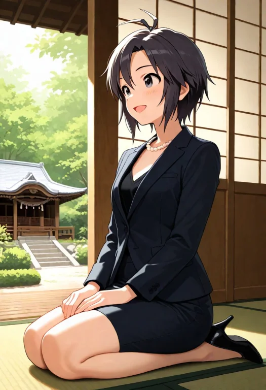 Masterpiece, 1girl, Idolmaster, Kikuchi Makoto, Black Blouse...