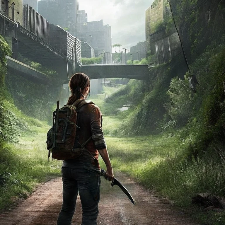 Last Of Us Starring Bella Ramsey Holding A Machete Apoc768 A...
