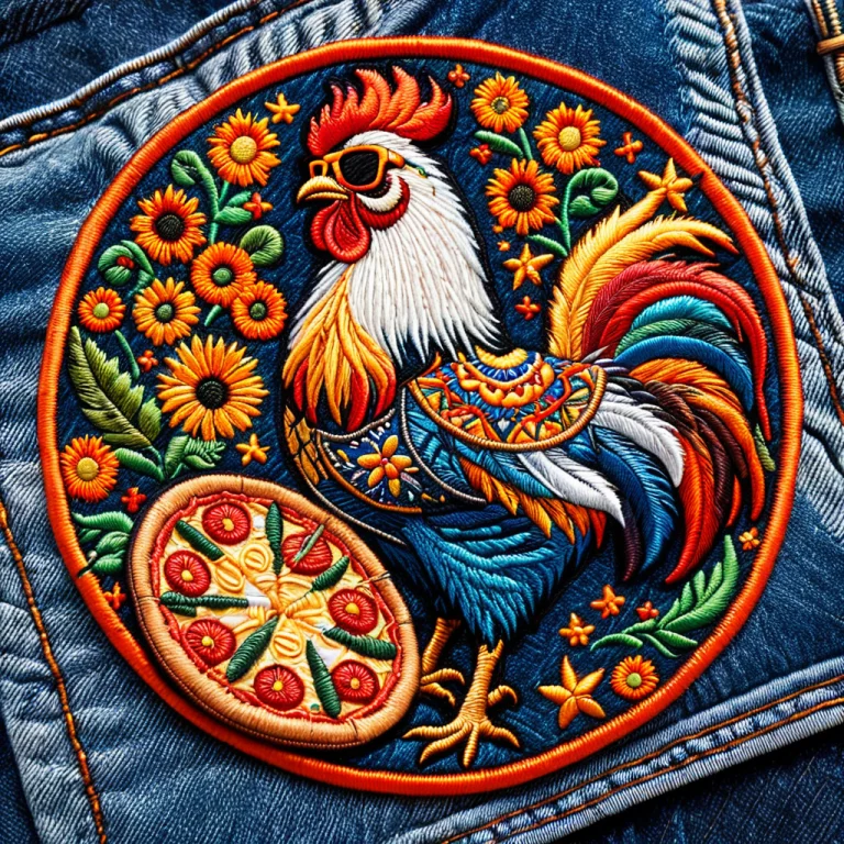 Ral-embroideredpatch, A Round Embroidered Patch Sewn Onto A...