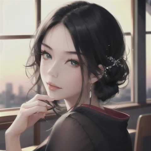 Japan Face Girl, Beautiful, Tokyo Cafe, In Room — Stable Diffusion AI Prompt: japan face girl, beautiful, tokyo cafe, in room