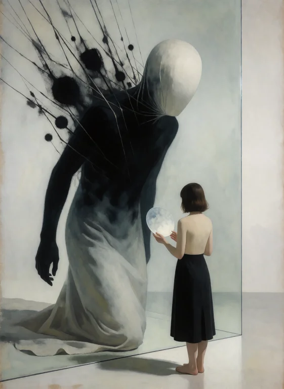 Symbolic Nonfigurative Composition. A Colossal Unsettling Fa...