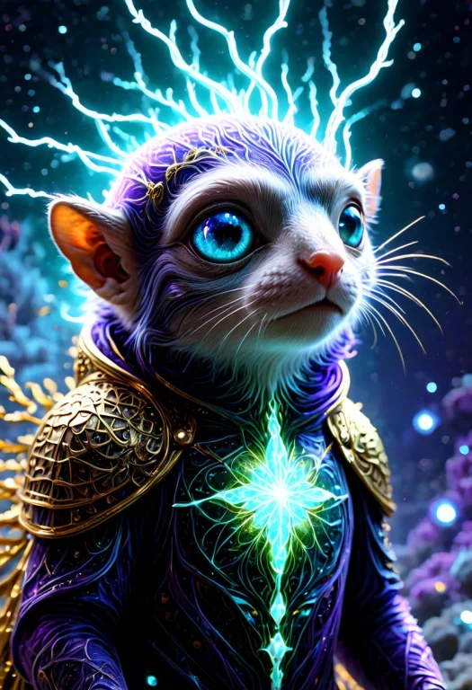 Tiny Pygmy Marmoset Wizard, Anthropomorphic Primate With A C...