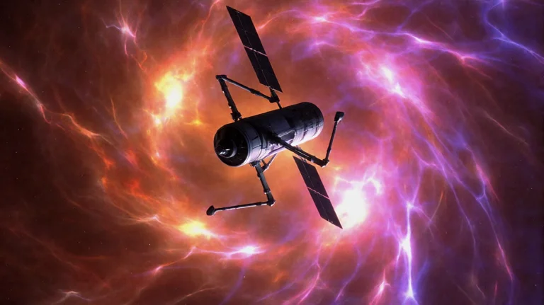 Slrs2002, A Sleek, Cylindrical Spacecraft With Articulated A...